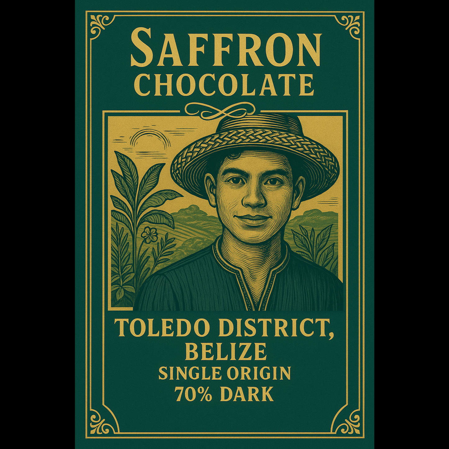 Toledo District, Belize 70% Dark Chocolate Bar